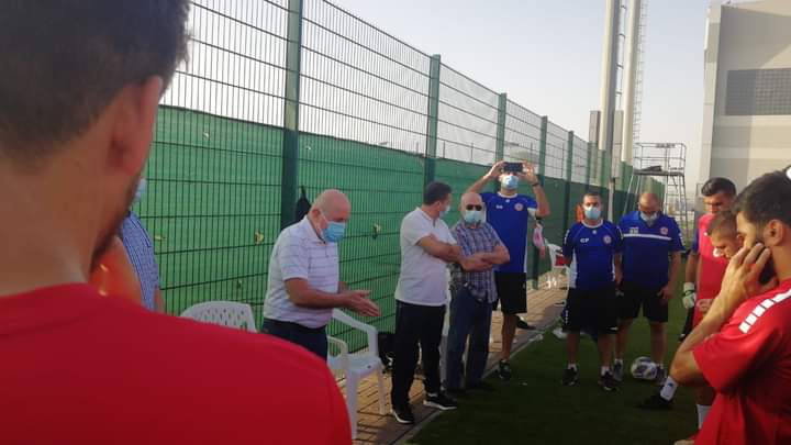 Football Lebanon - زيارة حيدر والشحف لمعسكر المنتخب في دبي