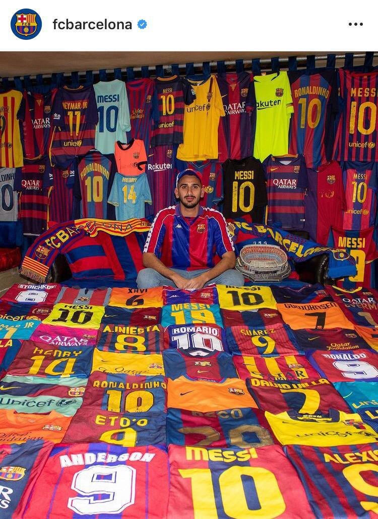 Football Lebanon - إبن بلدة طير دبا حسين جابر عاشق برشلونة