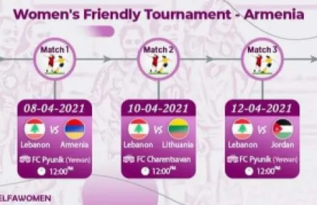 Football Lebanon - تعديل موعد المباراة الاولى لمنتخب السيدات