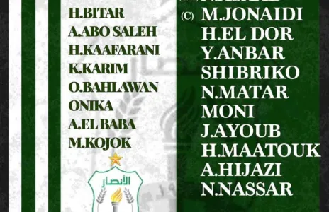 Football Lebanon - تشكيلة الأنصار الرسمية