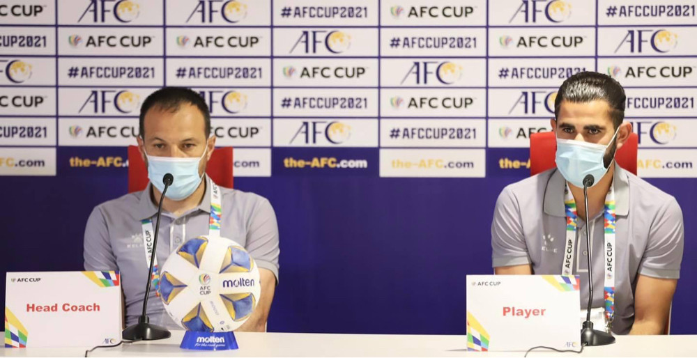 Football Lebanon - المؤتمر الصحافي السابق لمباراة العهد والحد البحريني