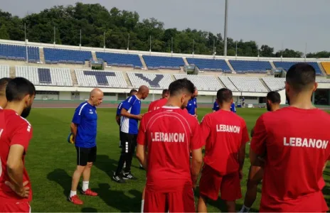 Football Lebanon - التدريب الأول للمنتخب في كوريا استعدادا لمواجهة سريلانكا