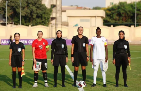 Football Lebanon - المباراة الافتتاحية لبطولة كأس العرب قادتها حكم لبنانية، طاقم لبناني _ أردني 