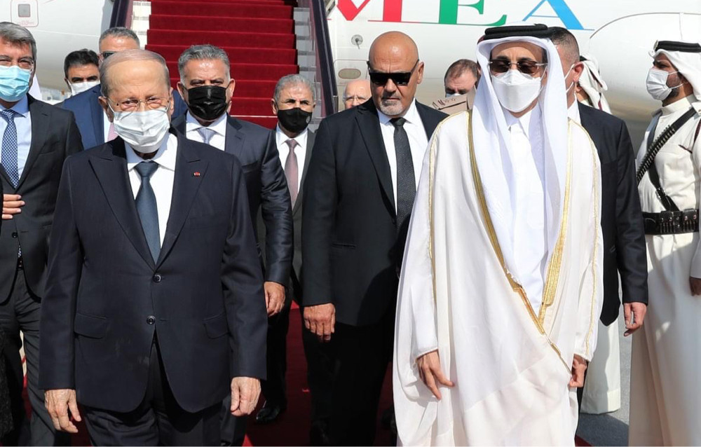 Football Lebanon - الرئيس عون في الدوحة 