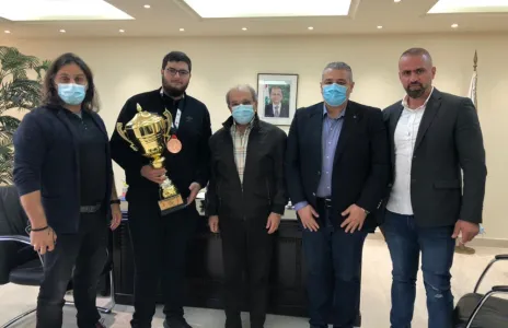 Football Lebanon - الوزير كلاّس استقبل اللاعب محمد علي فواز