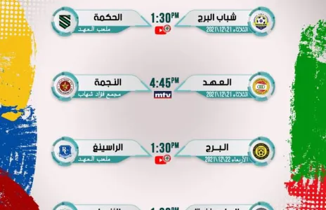 Football Lebanon - مباريات الدور ربع النهائي لبطولة كأس لبنان