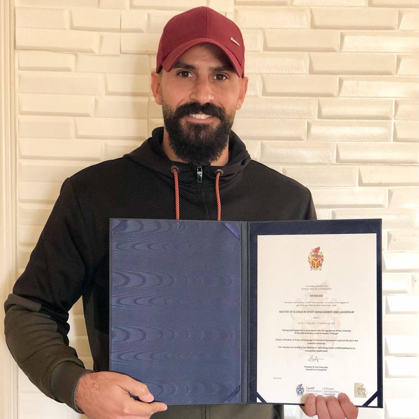 Football Lebanon - حاتم عيد | شهادة ماجيستير العلوم في ادارة الرياضات والقيادة هي الخطوة الأولى