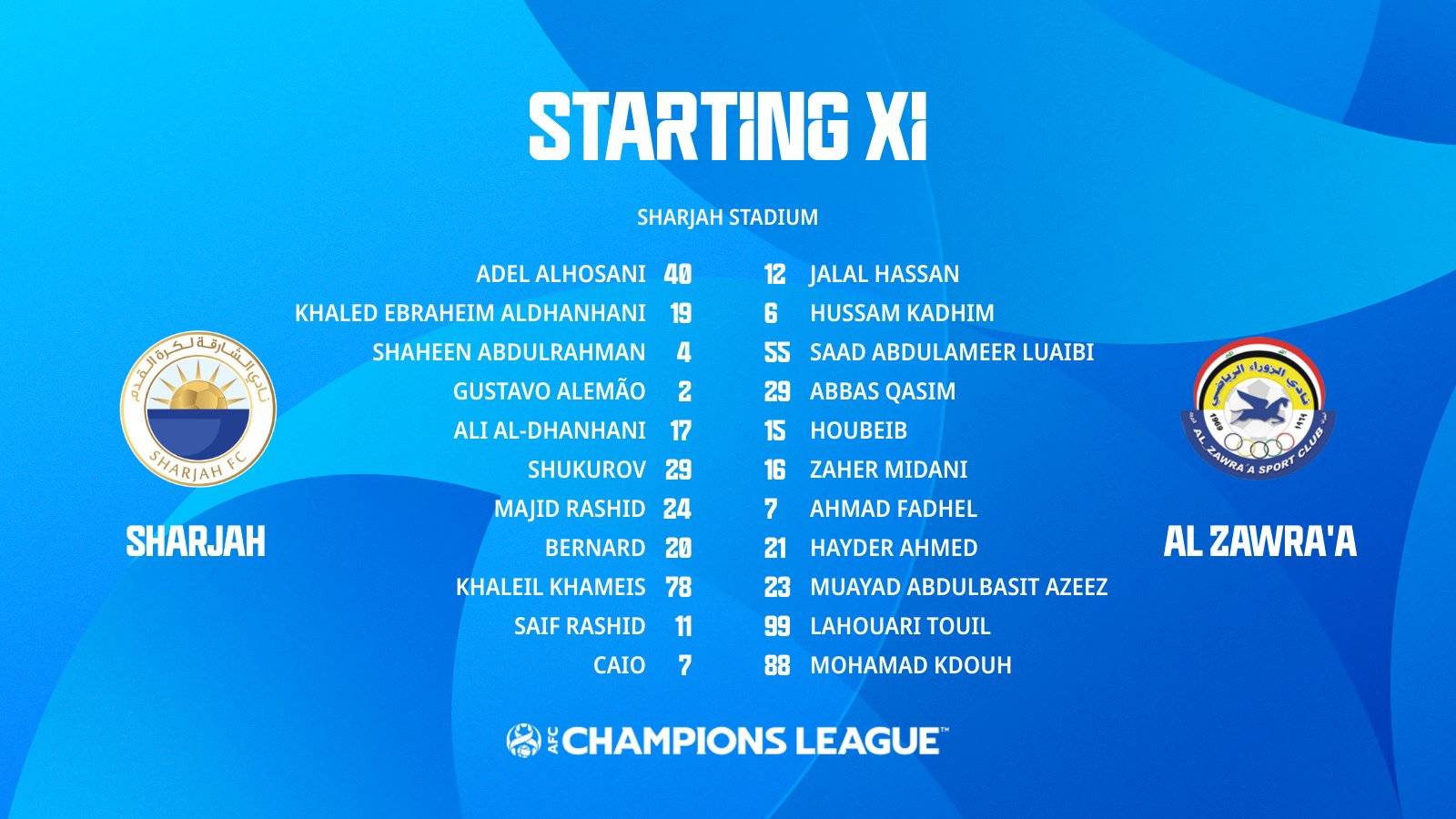 Football Lebanon - قدوح اساسي أمام الشارقة في دوري أبطال آسيا