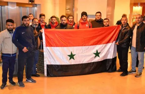 Football Lebanon - وصول بعثة المنتخب السوري الى بيروت