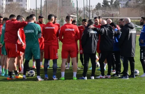 Football Lebanon - منتخب لبنان يستعد في مشهد لمواجهة ايران الثلاثاء