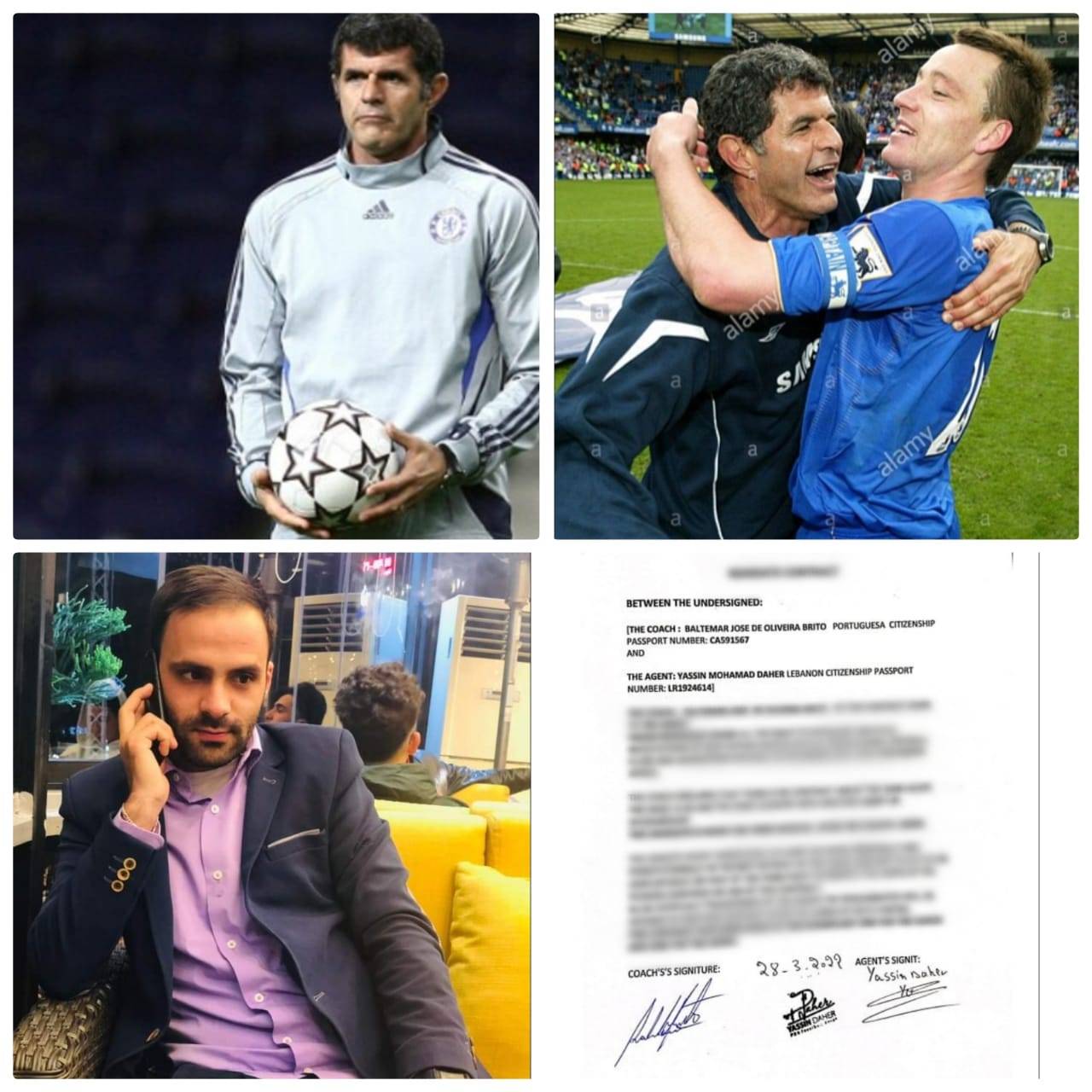Football Lebanon - وكيل الأعمال اللبناني ياسين ظاهر وكيلا للمدرب البرتغالي بالتيمار بريتو