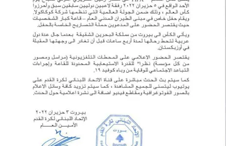 Football Lebanon - كأس العالم في طريقه إلى بيروت