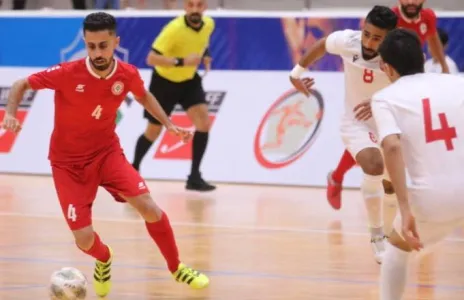 Football Lebanon - منتخب الصالات يبدأ مشواره في غرب اسيا بالتعادل 1-1 مع البحرين