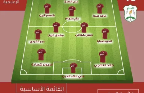 Football Lebanon - تشكيلة فريق النجمة بمواجهة الأنصار