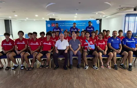 Football Lebanon - حيدر والشحف يزوران بعثة منتخب الناشئين