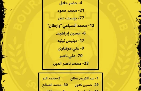 Football Lebanon - تشكيلة البرج بمواجهة شباب الساحل في الدور التمهيدي لكأس النخبة