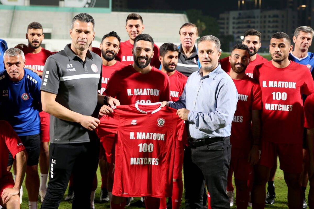 Football Lebanon - معتوق خاض مباراته رقم 100 مع المنتخب