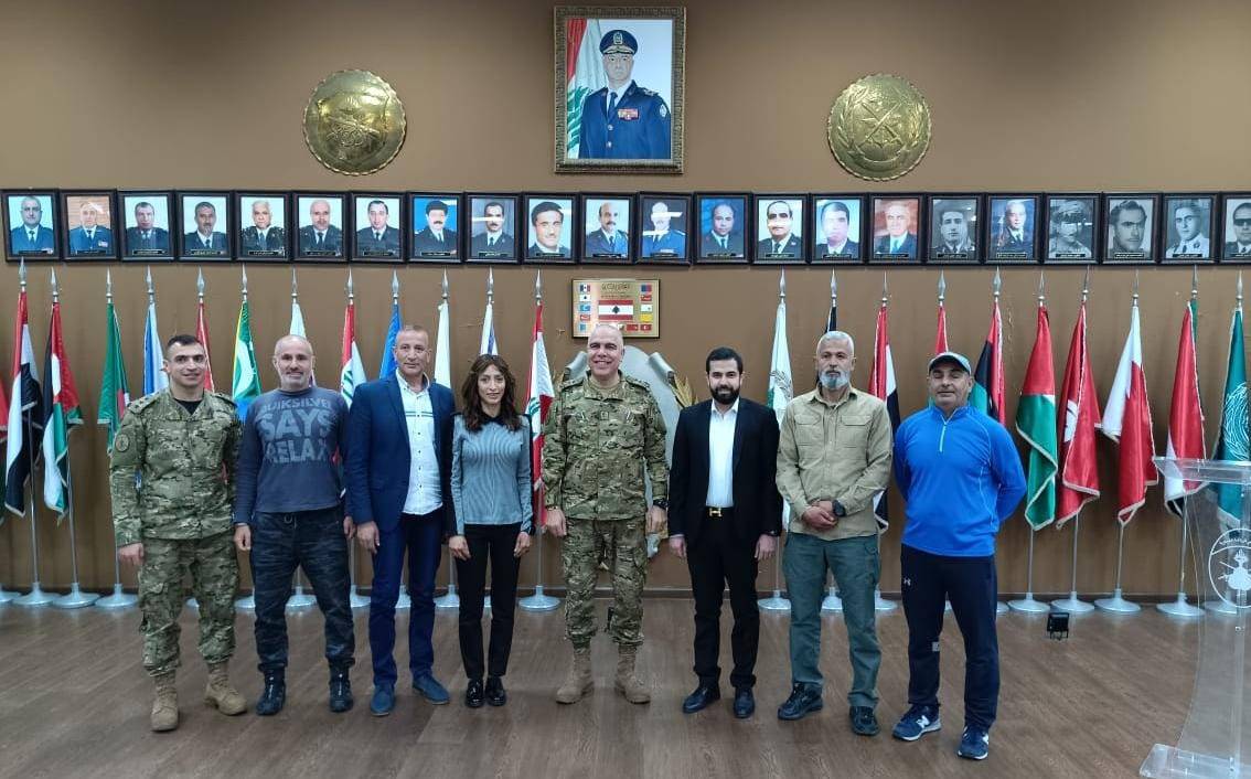 Football Lebanon - اتحاد الخماسي يزور المركز العالي للرياضة العسكرية للتشاور والتعاون