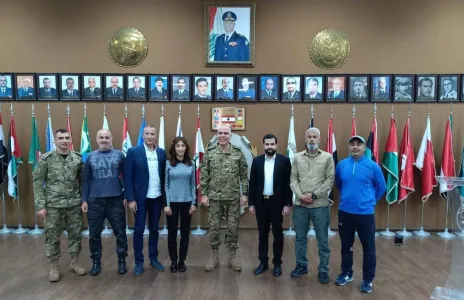 Football Lebanon - اتحاد الخماسي يزور المركز العالي للرياضة العسكرية للتشاور والتعاون