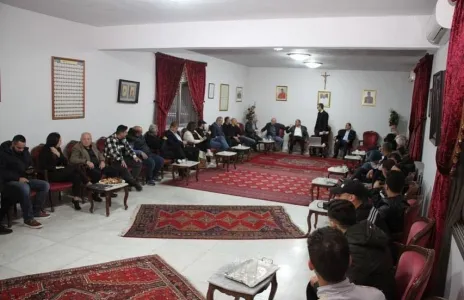 Football Lebanon - وفداً من الحزب الاشتراكي ونادي الصفاء في زيارة السلام زغرتا