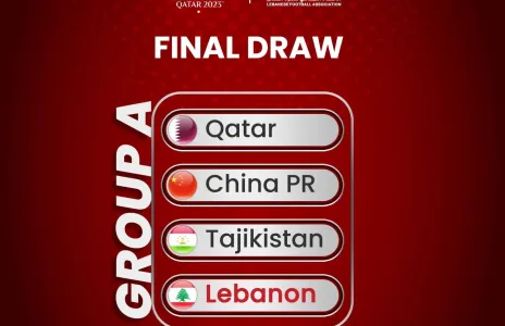 Football Lebanon - لبنان في المجموعة الأولى لبطولة كأس آسيا الى جانب قطر الصين وطاجيكستان