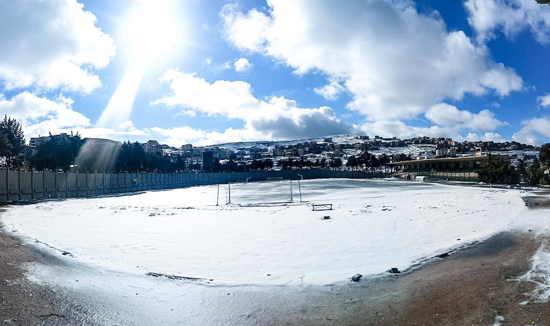 Football Lebanon - بالصورة - ملعب بحمدون البلدي صباح اليوم
