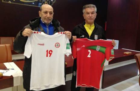 Football Lebanon - منتخب لبنان بالزي الأبيض أمام ايران