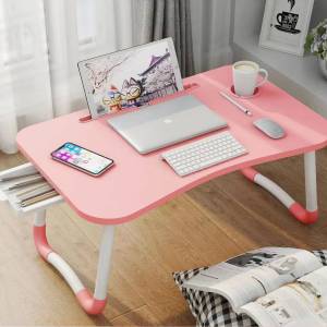 Mascube Laptop Table Stand For Bed&sofa Wood For Bed 40x60cm  #cptb07-03 Pink