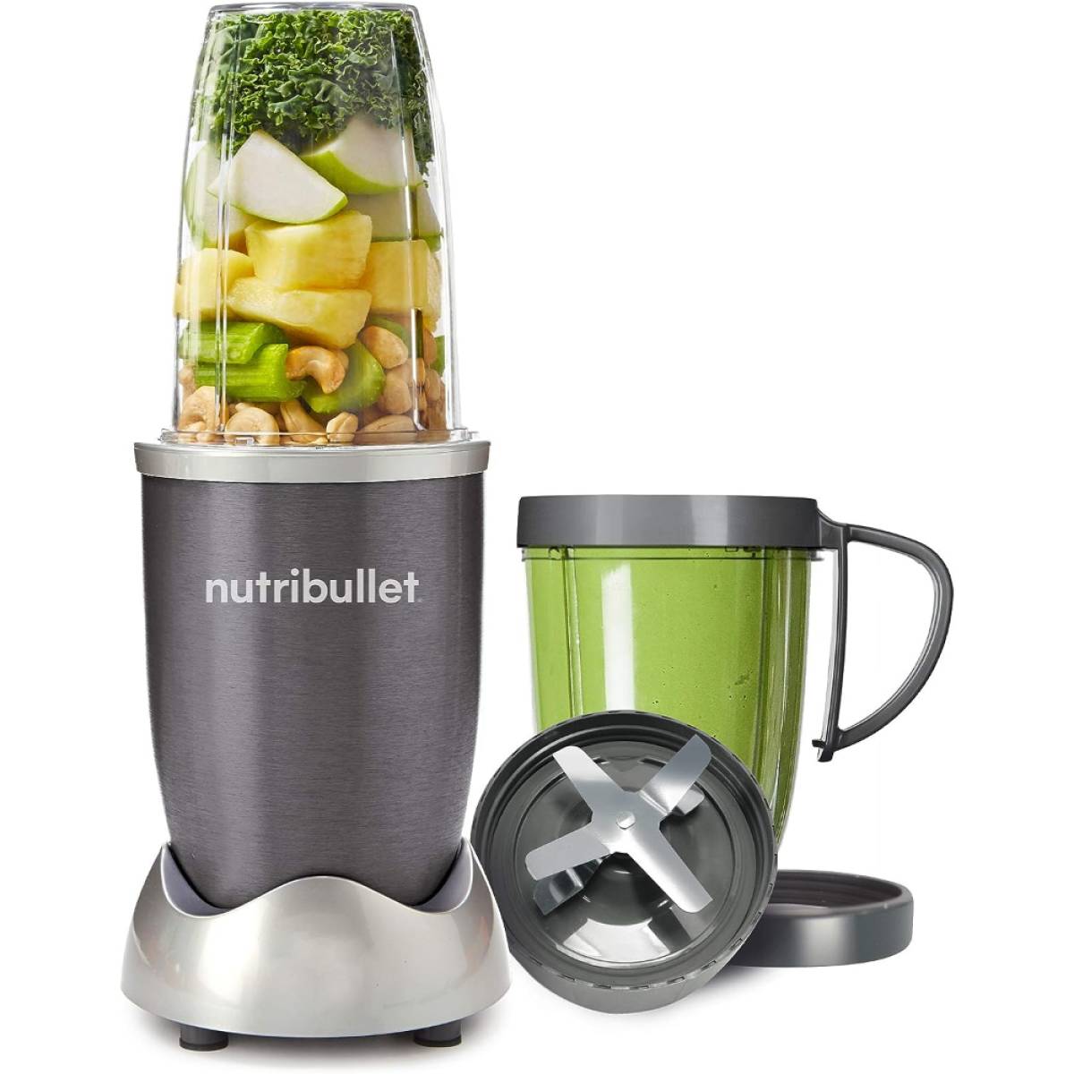 Nutribullet Multi-function High-speed Blender, Mixer, Smoothie Maker, 600w, 8pcs, (grey), Nbr-0812