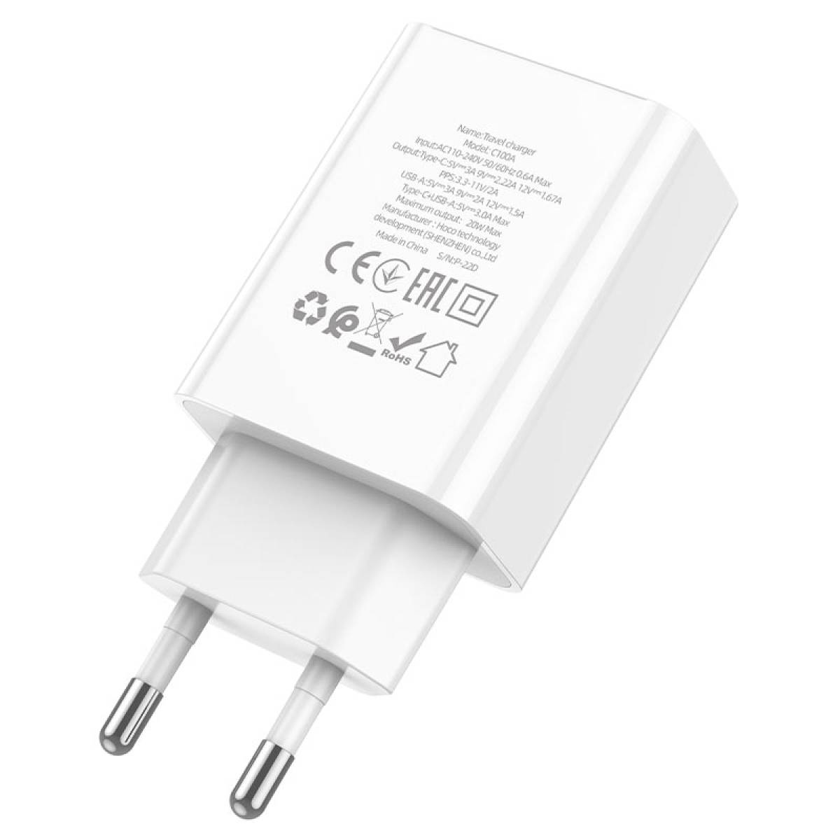 Hoco C100A PD 20W Wall Charger