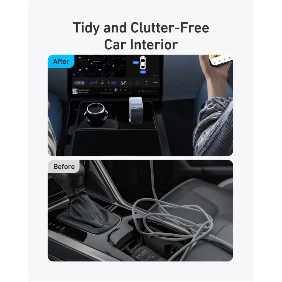 Anker USB-C Car Charger 75W Built-In Retractable Cable