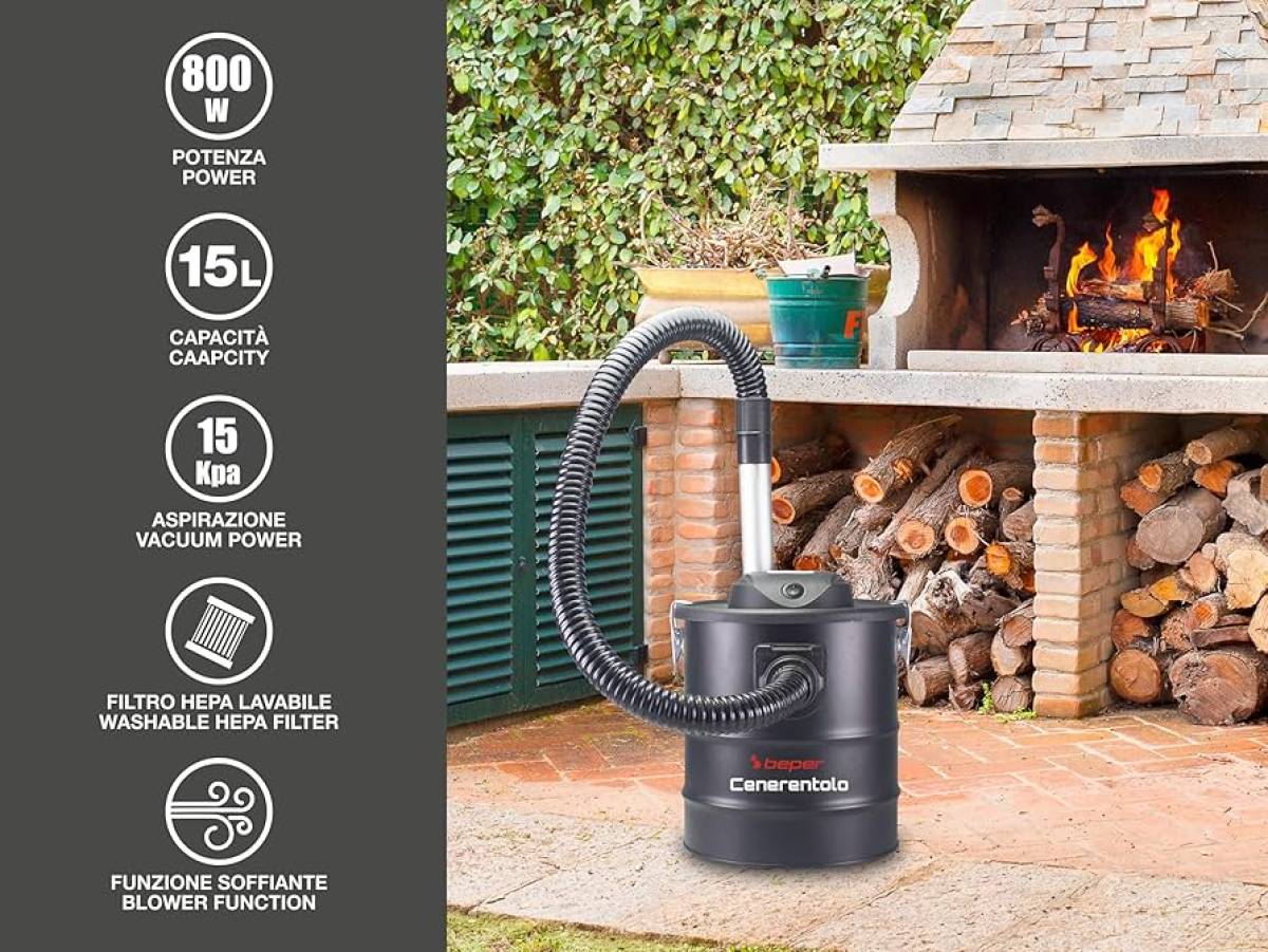Beper Professional Ash 800w, 15l Tank Vacuum