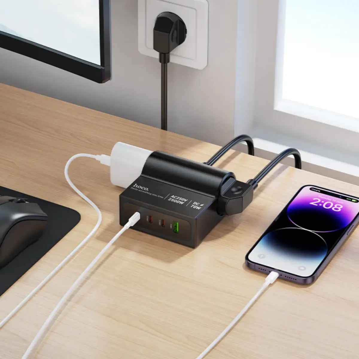 Hoco 70W Power Strip USB-C Hoco Fast Charging Hub