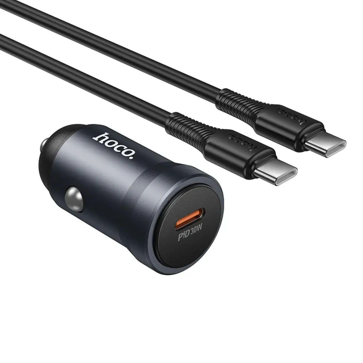 Hoco USB-C PD 30W Car Charger Set (USB-C Cable)