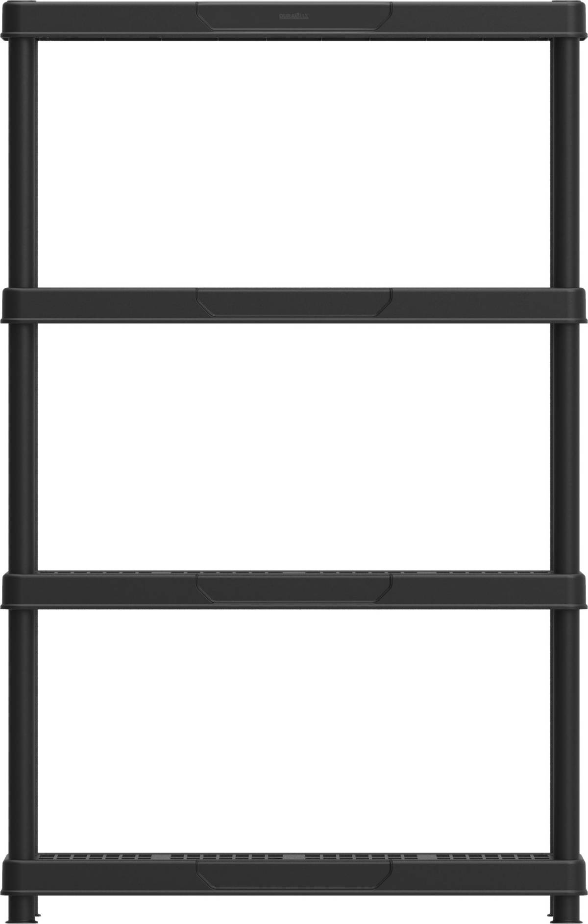 Duramax Plastic 4 Tier Shelving Rack Black 90x45x141 Cm