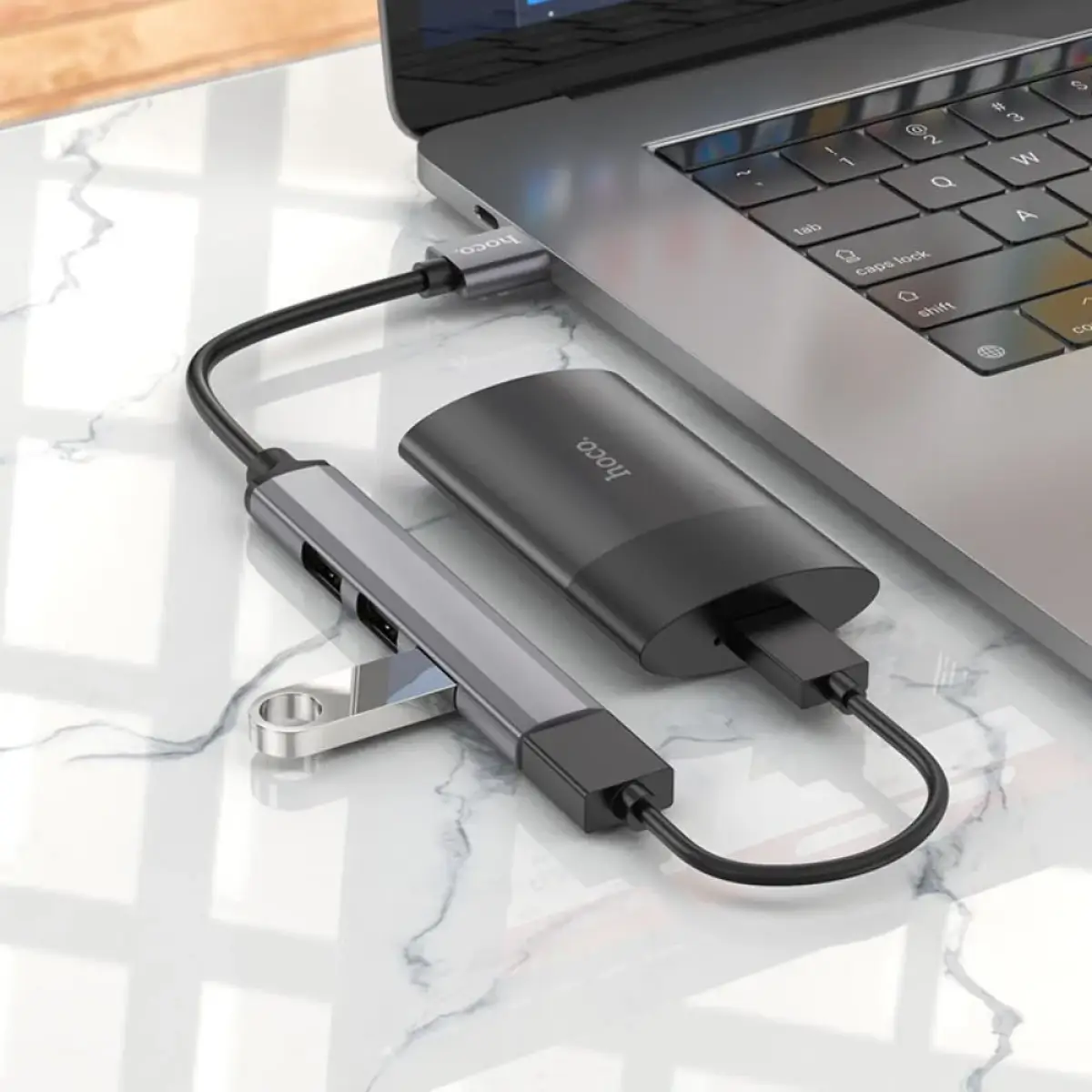Hoco USB Hub 4 in 1 USB-A to USB HB26