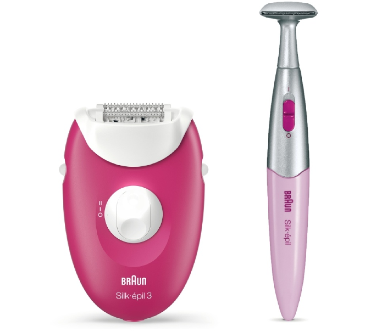 Braun Silk-Epil-3 3420 Corded Epilator With Trimmer Pink/White
