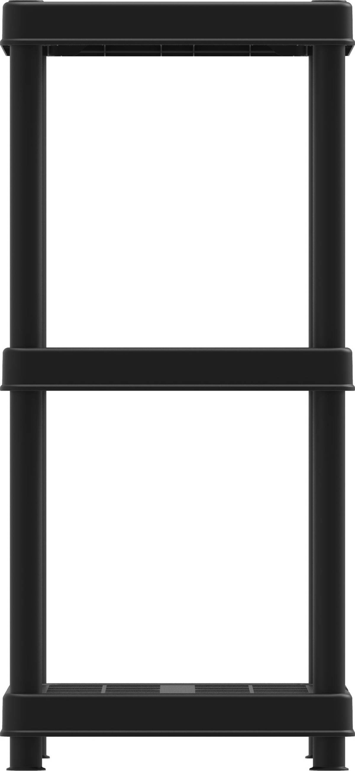 Duramax Plastic 3 Tier Shelving Rack Black 90x45x98 Cm