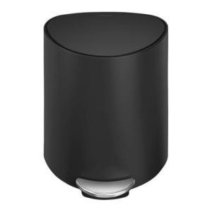 Simplehuman 6l semi round pedal bin, black