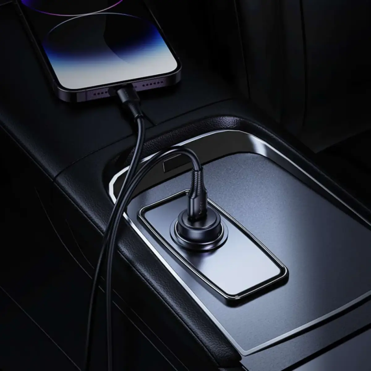 Hoco USB-C PD 30W Car Charger Set (USB-C to Lightning Cable)