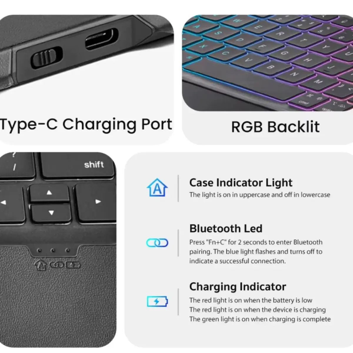 Apple iPad Pro 13 M4 and M5 Coteci Magnetic Detachable Keyboard Case