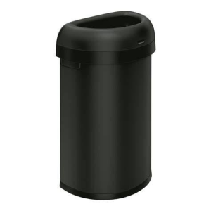 Simplehuman 60l semi round open bullet bin, matte black