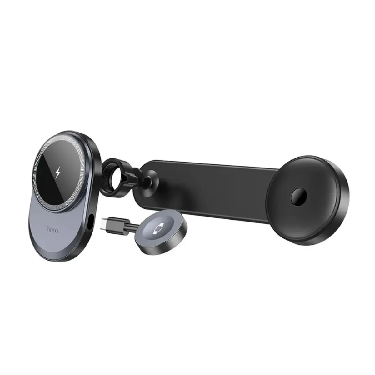 Hoco HW28 2-in-1 Wireless Fast Charging Car Holder
