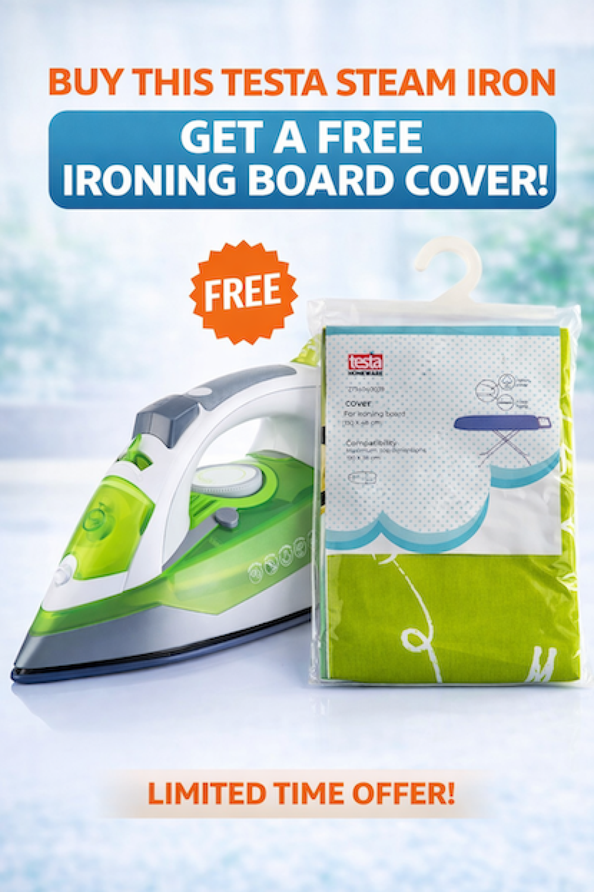 Testa Steam Iron(5019)+free Gift