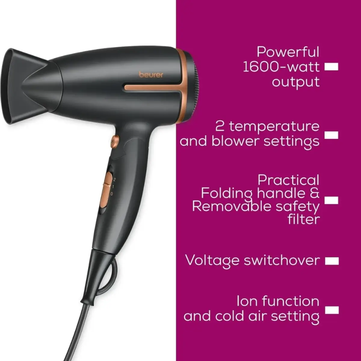 Beurer Travel Hair Dryer Limited Edition HC25