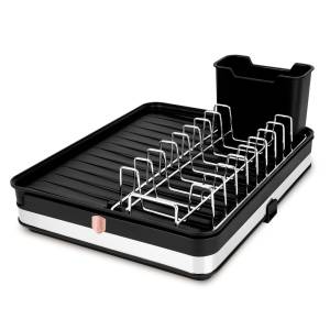 Berlinger Haus Adjustable Dish Rack ,Black Rose Collection