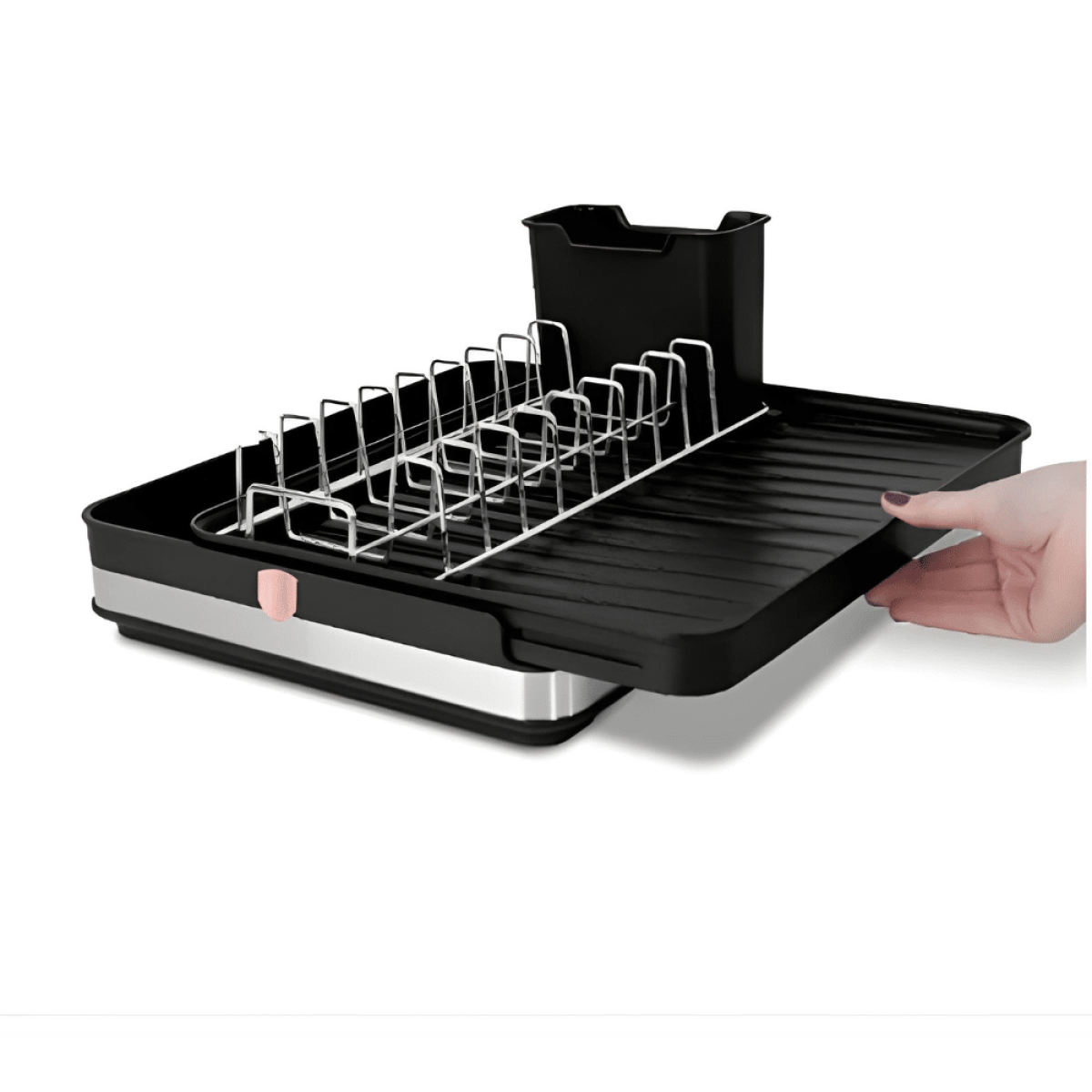 Berlinger Haus Adjustable Dish Rack ,Black Rose Collection