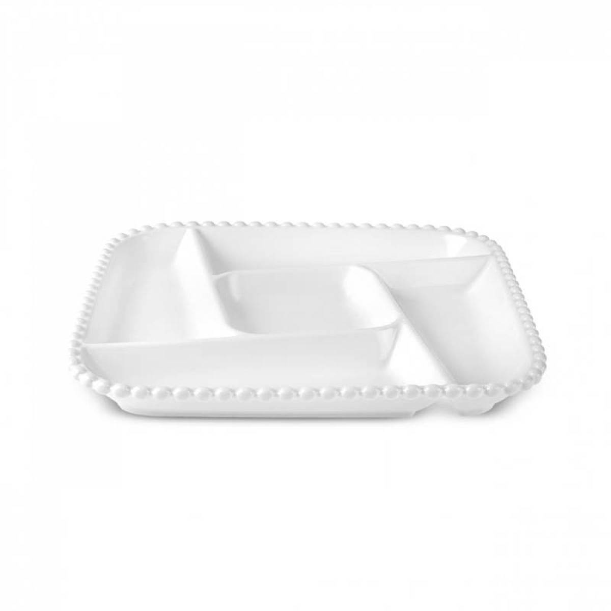 Karaca Carmen Perla 5 Compartment Square Serving Plate - 27 Cm, 153.09.01.4031