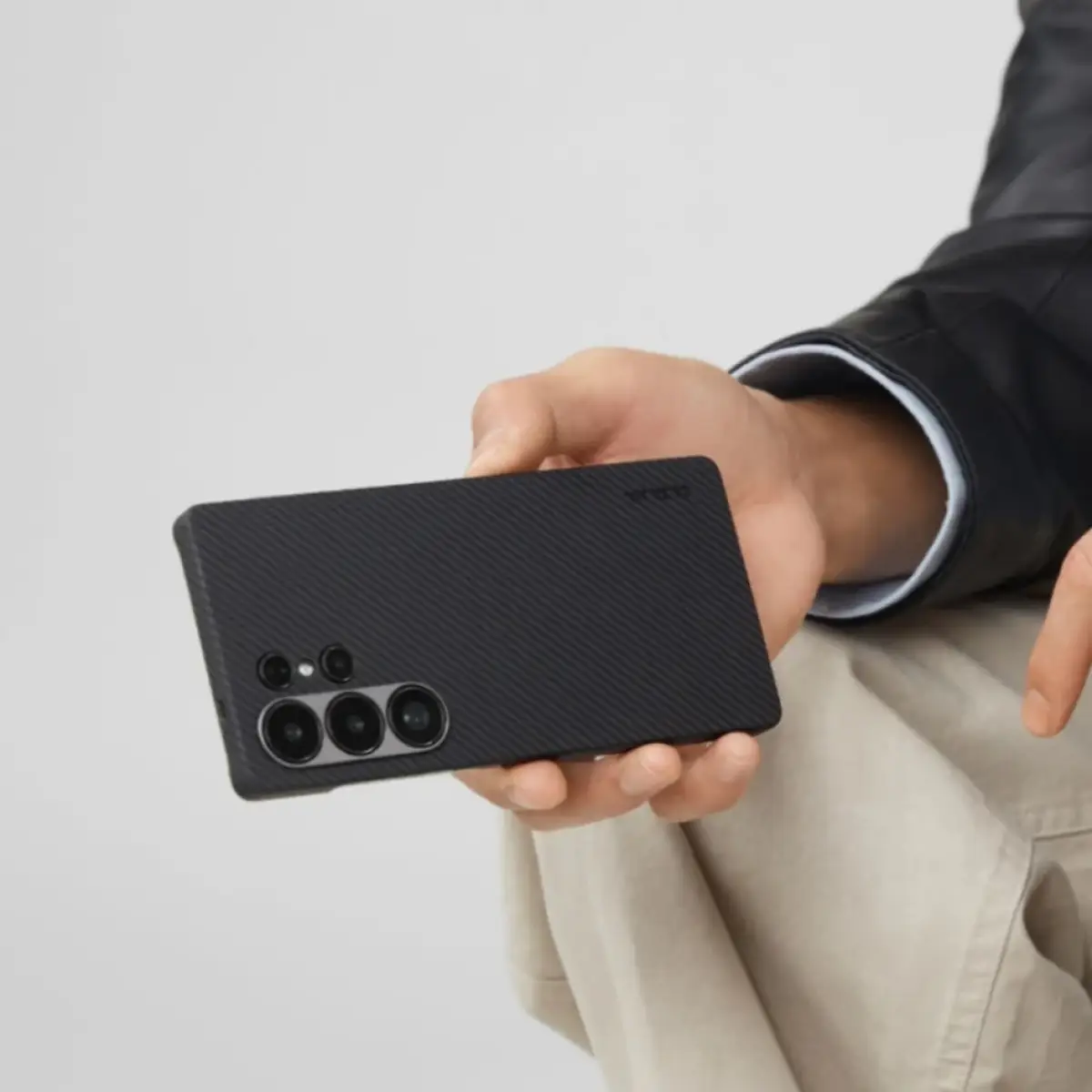Pitaka Galaxy S25 Ultra Edge Case (600D Black/Grey-Twill)