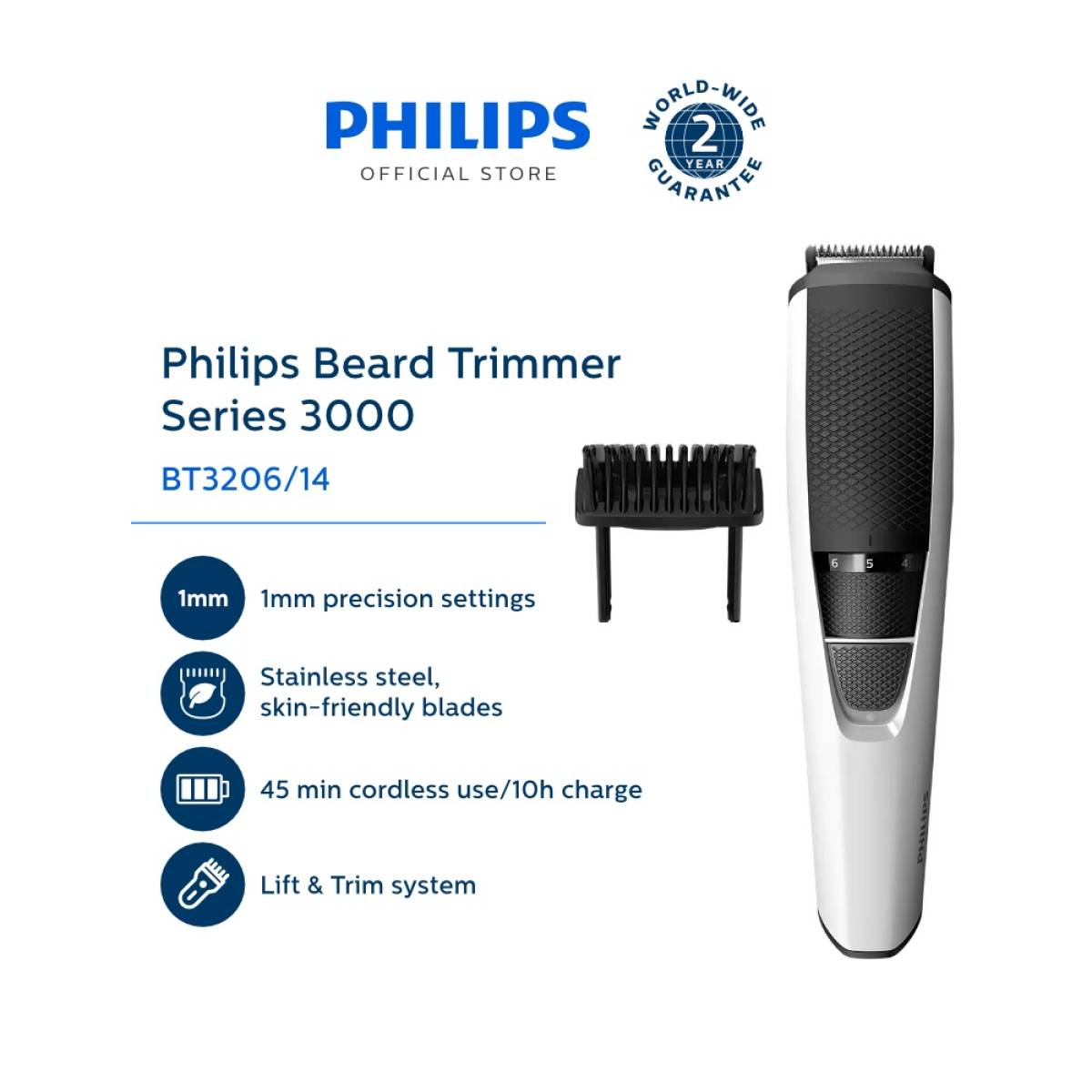 Philips Series 3000 Beard Trimmer Bt3206/14